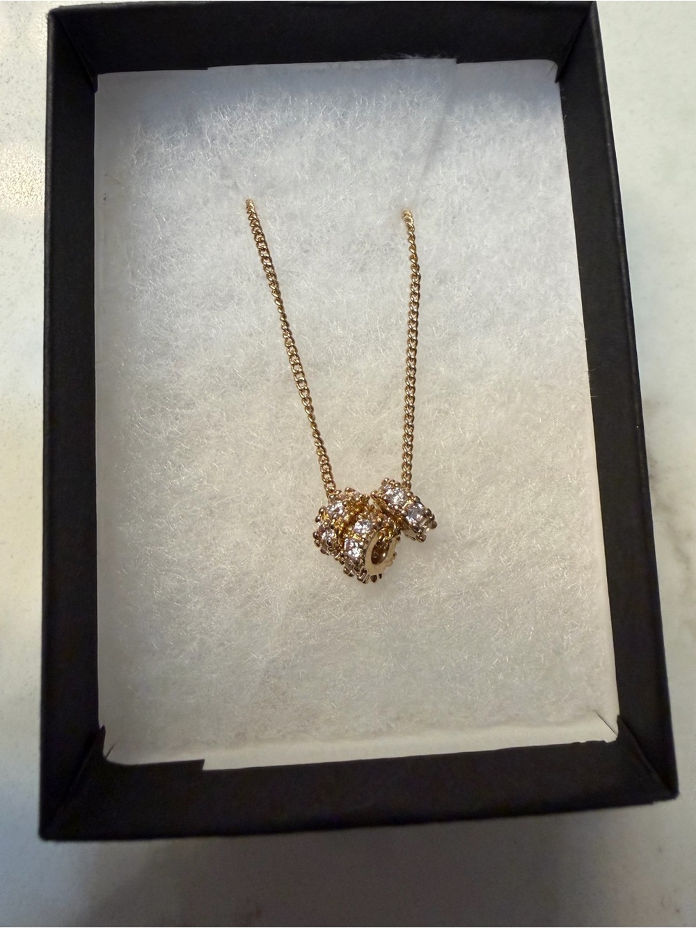 Gold Crystal Cluster Pendant Necklace for Women
